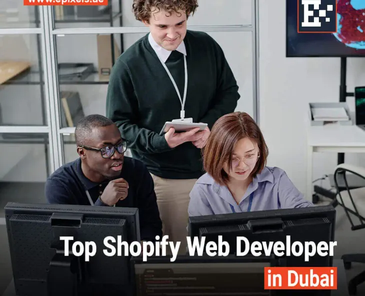 Shopify web developer working on a store build in Dubai